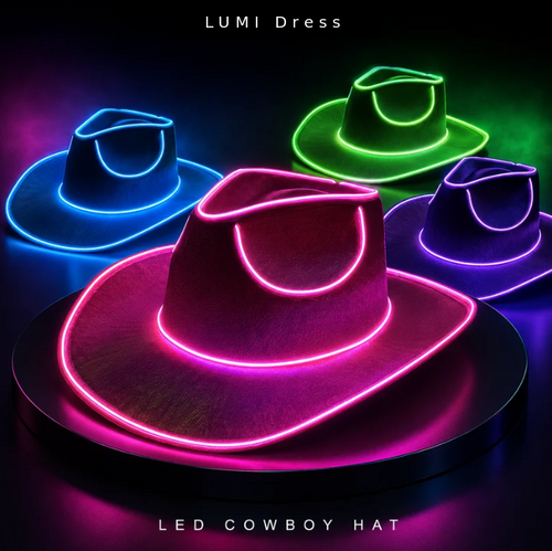 Neon LED Cowboy Hat